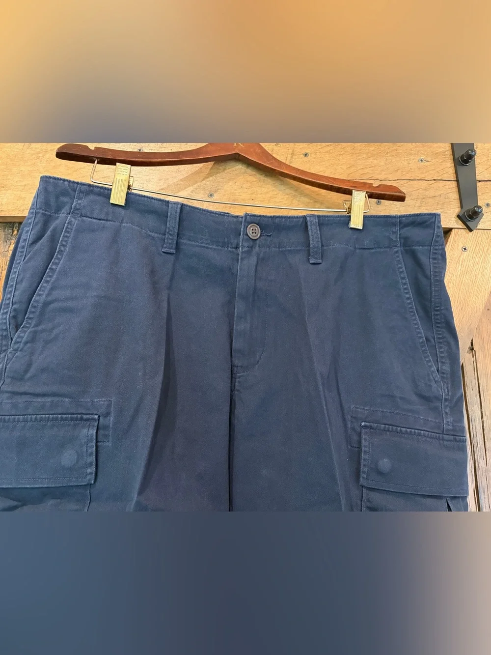 NWT Lands End Men’s Sz 38 Radiant Navy Cargo Shorts